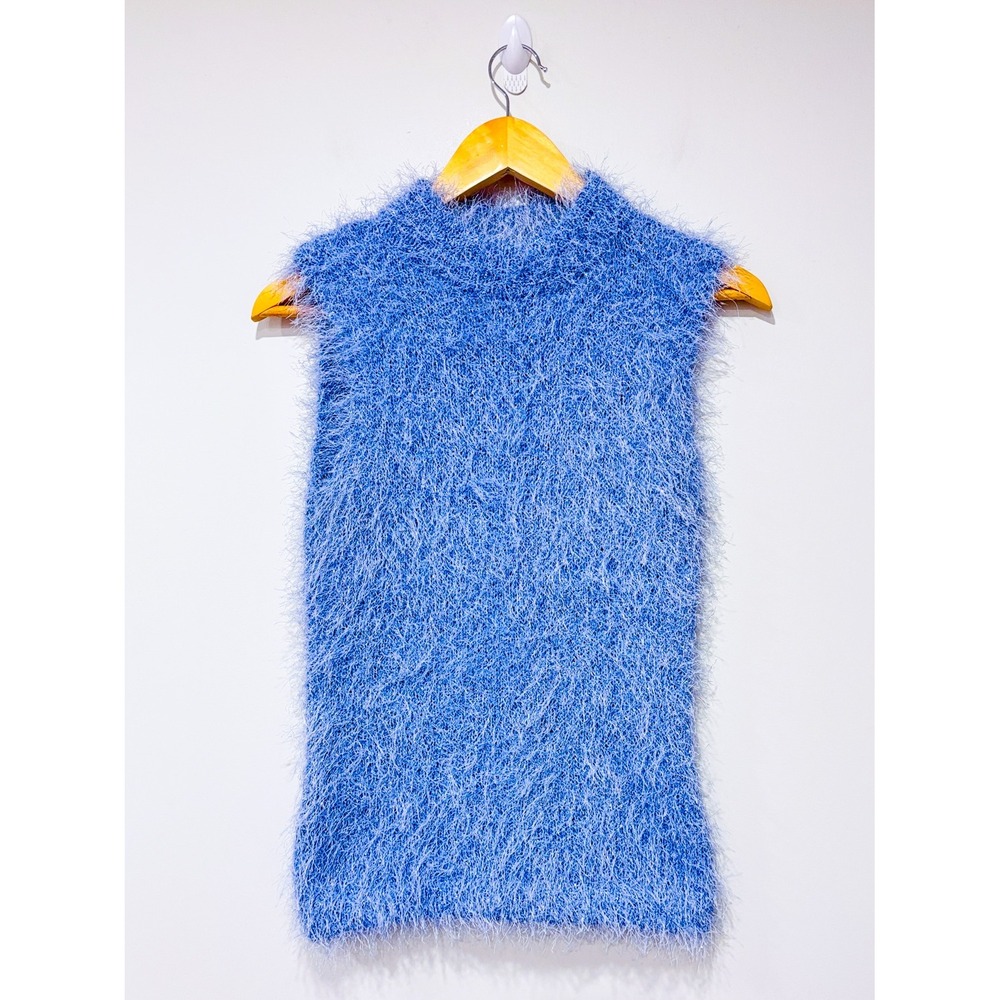 BEECHERS BROOK Lavender fuzzy sleeveless top | Y2K‎ glam | Small
